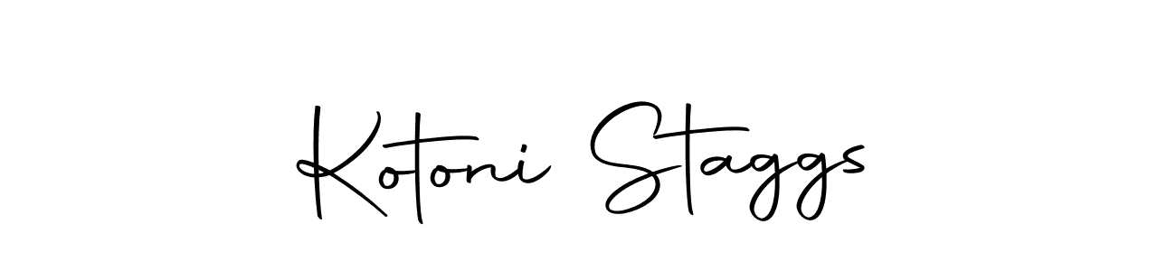 Make a short Kotoni Staggs signature style. Manage your documents anywhere anytime using Autography-DOLnW. Create and add eSignatures, submit forms, share and send files easily. Kotoni Staggs signature style 10 images and pictures png