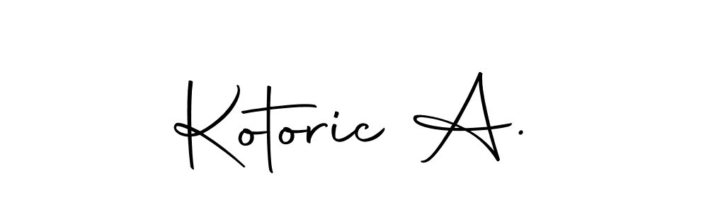 Check out images of Autograph of Kotoric A. name. Actor Kotoric A. Signature Style. Autography-DOLnW is a professional sign style online. Kotoric A. signature style 10 images and pictures png