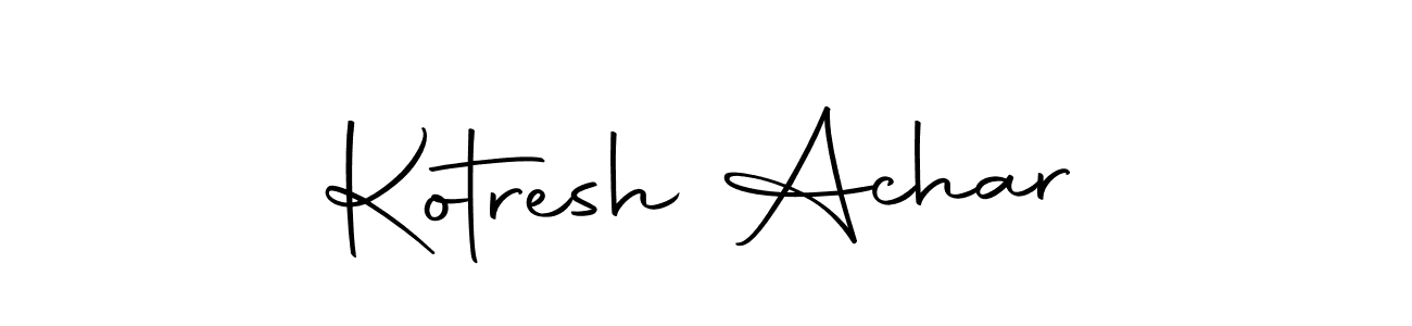 The best way (Autography-DOLnW) to make a short signature is to pick only two or three words in your name. The name Kotresh Achar include a total of six letters. For converting this name. Kotresh Achar signature style 10 images and pictures png