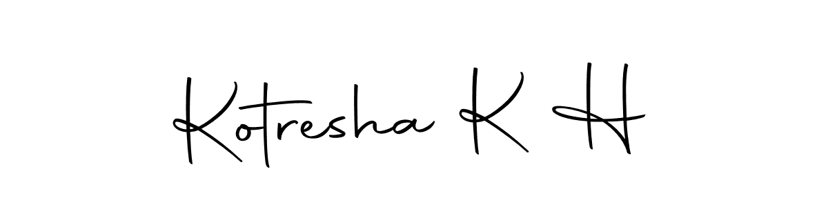 You should practise on your own different ways (Autography-DOLnW) to write your name (Kotresha K H) in signature. don't let someone else do it for you. Kotresha K H signature style 10 images and pictures png