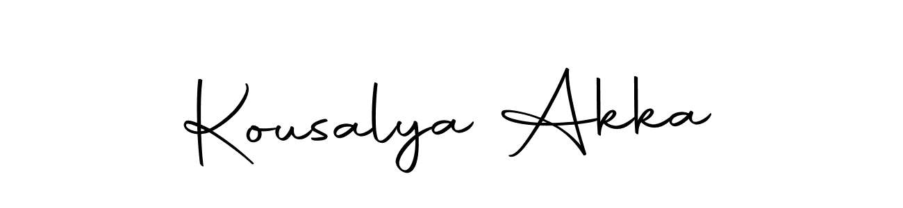 Autography-DOLnW is a professional signature style that is perfect for those who want to add a touch of class to their signature. It is also a great choice for those who want to make their signature more unique. Get Kousalya Akka name to fancy signature for free. Kousalya Akka signature style 10 images and pictures png