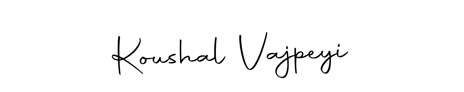 Create a beautiful signature design for name Koushal Vajpeyi. With this signature (Autography-DOLnW) fonts, you can make a handwritten signature for free. Koushal Vajpeyi signature style 10 images and pictures png