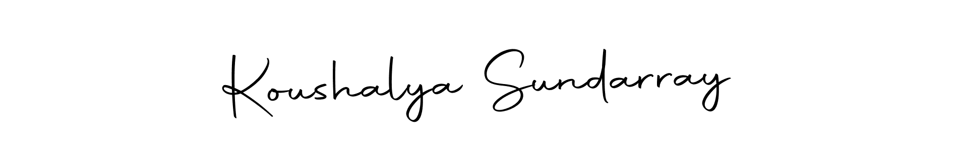 Koushalya Sundarray stylish signature style. Best Handwritten Sign (Autography-DOLnW) for my name. Handwritten Signature Collection Ideas for my name Koushalya Sundarray. Koushalya Sundarray signature style 10 images and pictures png