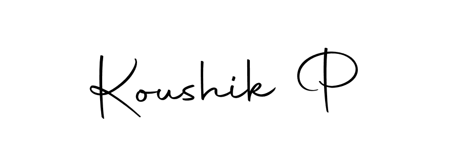 Koushik P stylish signature style. Best Handwritten Sign (Autography-DOLnW) for my name. Handwritten Signature Collection Ideas for my name Koushik P. Koushik P signature style 10 images and pictures png