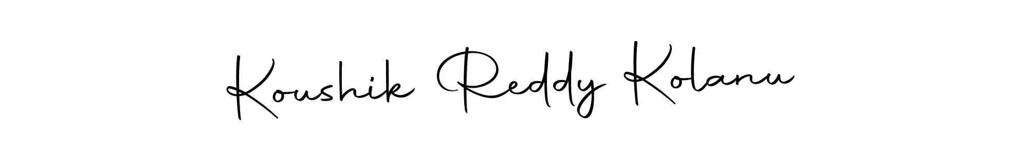 How to make Koushik Reddy Kolanu signature? Autography-DOLnW is a professional autograph style. Create handwritten signature for Koushik Reddy Kolanu name. Koushik Reddy Kolanu signature style 10 images and pictures png