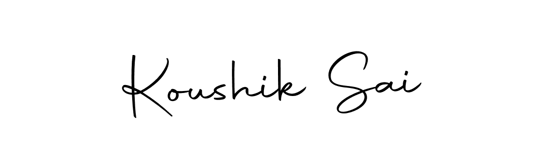 You can use this online signature creator to create a handwritten signature for the name Koushik Sai. This is the best online autograph maker. Koushik Sai signature style 10 images and pictures png