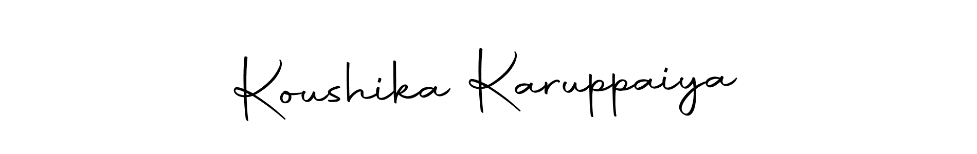Also we have Koushika Karuppaiya name is the best signature style. Create professional handwritten signature collection using Autography-DOLnW autograph style. Koushika Karuppaiya signature style 10 images and pictures png
