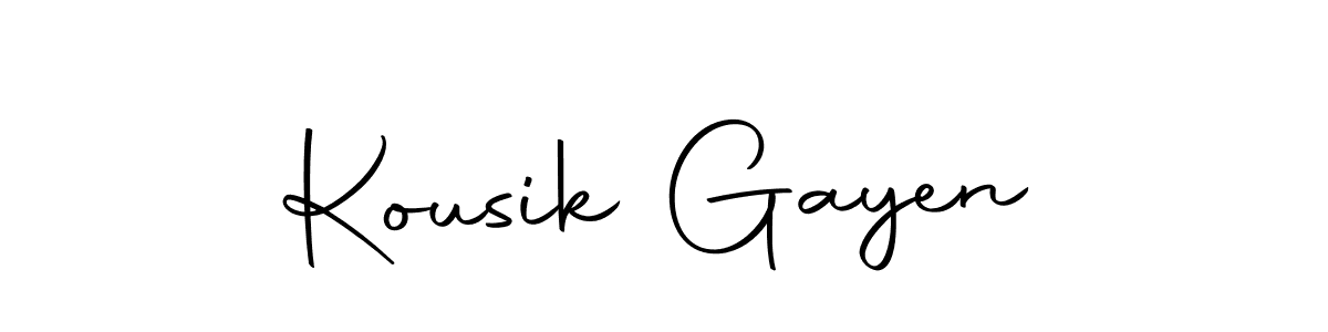 Design your own signature with our free online signature maker. With this signature software, you can create a handwritten (Autography-DOLnW) signature for name Kousik Gayen. Kousik Gayen signature style 10 images and pictures png