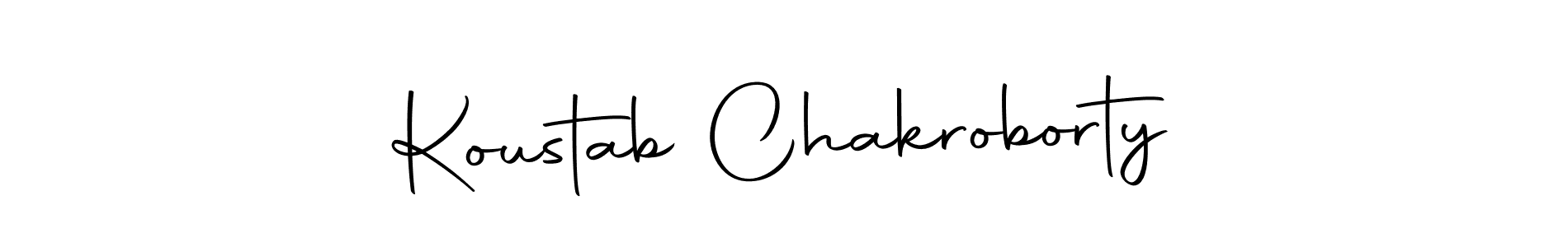 Create a beautiful signature design for name Koustab Chakroborty. With this signature (Autography-DOLnW) fonts, you can make a handwritten signature for free. Koustab Chakroborty signature style 10 images and pictures png