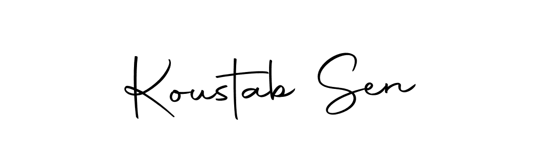 Create a beautiful signature design for name Koustab Sen. With this signature (Autography-DOLnW) fonts, you can make a handwritten signature for free. Koustab Sen signature style 10 images and pictures png