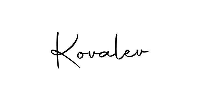 Design your own signature with our free online signature maker. With this signature software, you can create a handwritten (Autography-DOLnW) signature for name Kovalev. Kovalev signature style 10 images and pictures png