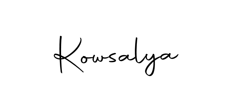 Use a signature maker to create a handwritten signature online. With this signature software, you can design (Autography-DOLnW) your own signature for name Kowsalya. Kowsalya signature style 10 images and pictures png