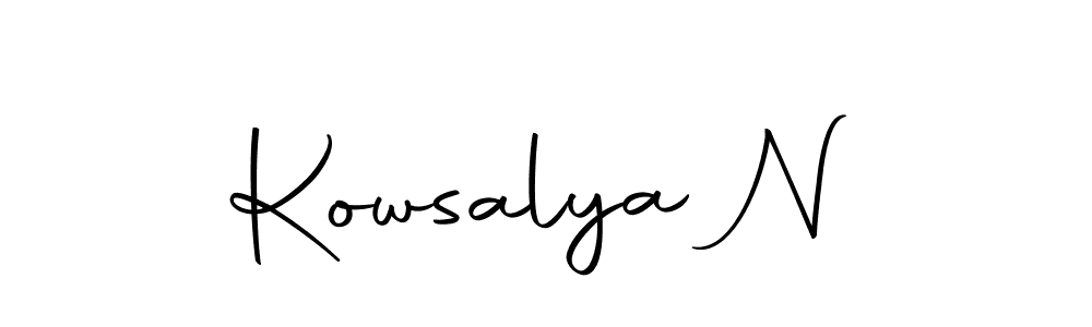 How to make Kowsalya N signature? Autography-DOLnW is a professional autograph style. Create handwritten signature for Kowsalya N name. Kowsalya N signature style 10 images and pictures png