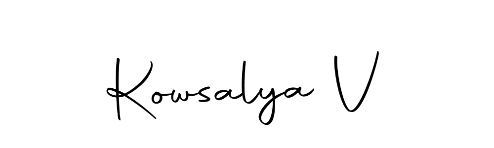 How to make Kowsalya V signature? Autography-DOLnW is a professional autograph style. Create handwritten signature for Kowsalya V name. Kowsalya V signature style 10 images and pictures png