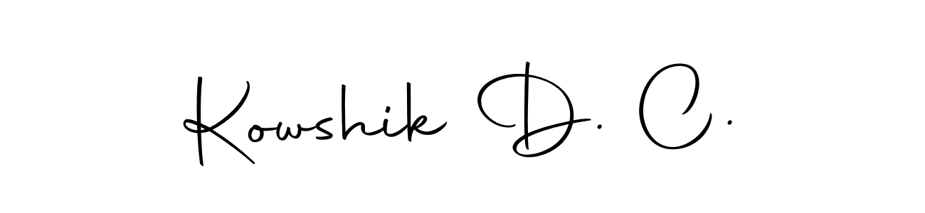 Design your own signature with our free online signature maker. With this signature software, you can create a handwritten (Autography-DOLnW) signature for name Kowshik D. C.. Kowshik D. C. signature style 10 images and pictures png