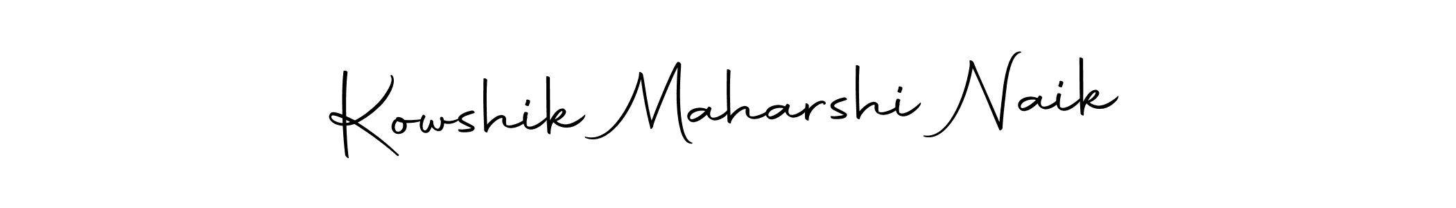 The best way (Autography-DOLnW) to make a short signature is to pick only two or three words in your name. The name Kowshik Maharshi Naik include a total of six letters. For converting this name. Kowshik Maharshi Naik signature style 10 images and pictures png