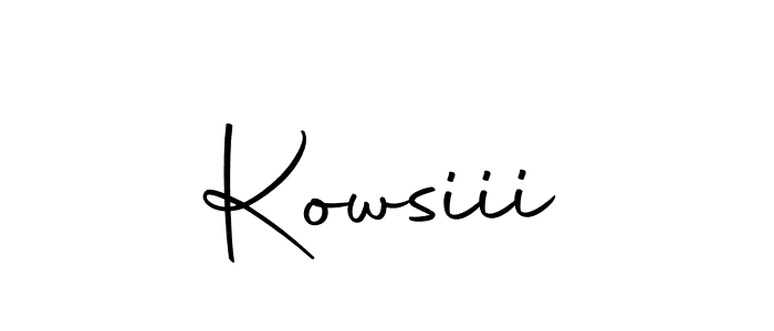 Use a signature maker to create a handwritten signature online. With this signature software, you can design (Autography-DOLnW) your own signature for name Kowsiii. Kowsiii signature style 10 images and pictures png