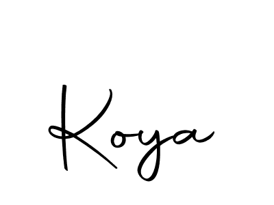 Use a signature maker to create a handwritten signature online. With this signature software, you can design (Autography-DOLnW) your own signature for name Koya. Koya signature style 10 images and pictures png