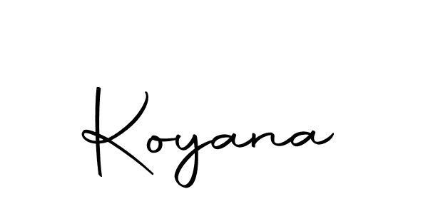 Make a beautiful signature design for name Koyana. With this signature (Autography-DOLnW) style, you can create a handwritten signature for free. Koyana signature style 10 images and pictures png