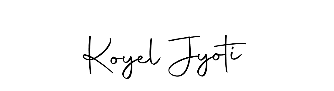 How to make Koyel Jyoti name signature. Use Autography-DOLnW style for creating short signs online. This is the latest handwritten sign. Koyel Jyoti signature style 10 images and pictures png