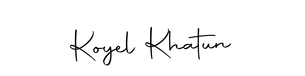 You should practise on your own different ways (Autography-DOLnW) to write your name (Koyel Khatun) in signature. don't let someone else do it for you. Koyel Khatun signature style 10 images and pictures png