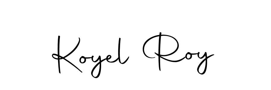 How to make Koyel Roy name signature. Use Autography-DOLnW style for creating short signs online. This is the latest handwritten sign. Koyel Roy signature style 10 images and pictures png