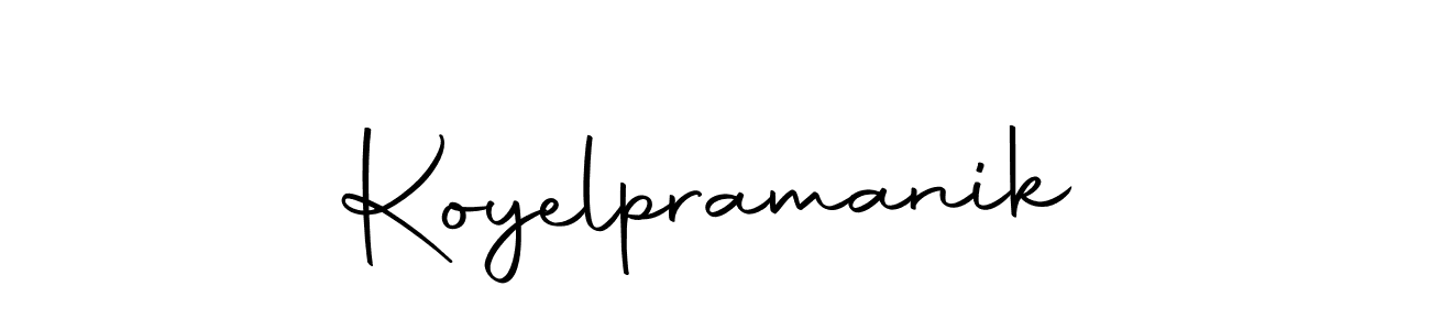 Design your own signature with our free online signature maker. With this signature software, you can create a handwritten (Autography-DOLnW) signature for name Koyelpramanik. Koyelpramanik signature style 10 images and pictures png