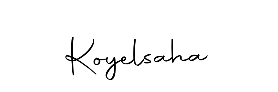 Design your own signature with our free online signature maker. With this signature software, you can create a handwritten (Autography-DOLnW) signature for name Koyelsaha. Koyelsaha signature style 10 images and pictures png