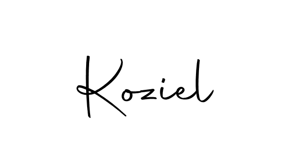 How to make Koziel name signature. Use Autography-DOLnW style for creating short signs online. This is the latest handwritten sign. Koziel signature style 10 images and pictures png