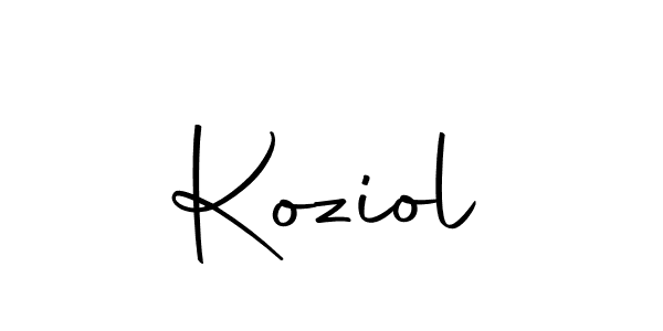 Create a beautiful signature design for name Koziol. With this signature (Autography-DOLnW) fonts, you can make a handwritten signature for free. Koziol signature style 10 images and pictures png