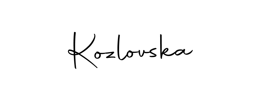 Use a signature maker to create a handwritten signature online. With this signature software, you can design (Autography-DOLnW) your own signature for name Kozlovska. Kozlovska signature style 10 images and pictures png