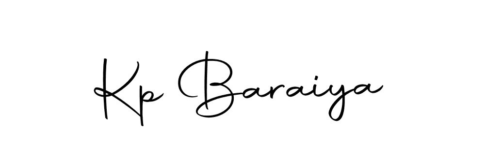 Use a signature maker to create a handwritten signature online. With this signature software, you can design (Autography-DOLnW) your own signature for name Kp Baraiya. Kp Baraiya signature style 10 images and pictures png