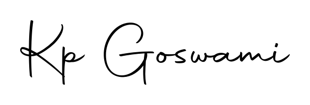 A modern signature idea for name Kp Goswami using Autography-DOLnW font. Clean strokes and elegant curves make it stand out instantly. Kp Goswami signature style 10 images and pictures png