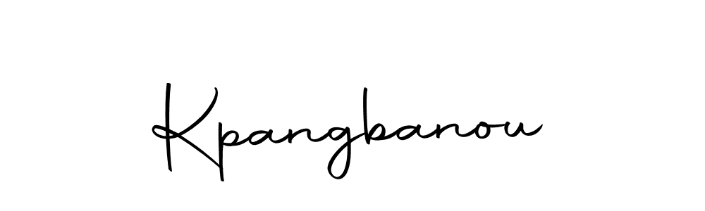 Design your own signature with our free online signature maker. With this signature software, you can create a handwritten (Autography-DOLnW) signature for name Kpangbanou. Kpangbanou signature style 10 images and pictures png