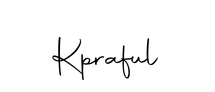 The best way (Autography-DOLnW) to make a short signature is to pick only two or three words in your name. The name Kpraful include a total of six letters. For converting this name. Kpraful signature style 10 images and pictures png