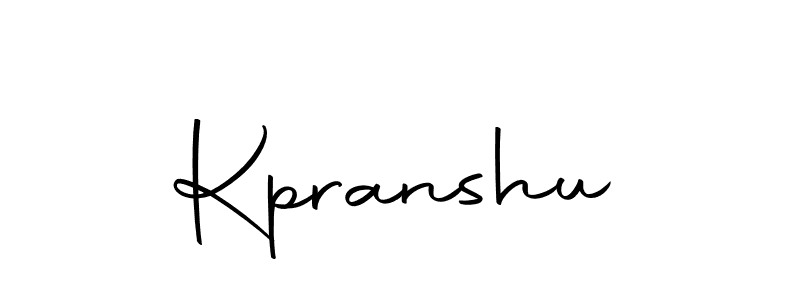 Make a beautiful signature design for name Kpranshu. With this signature (Autography-DOLnW) style, you can create a handwritten signature for free. Kpranshu signature style 10 images and pictures png