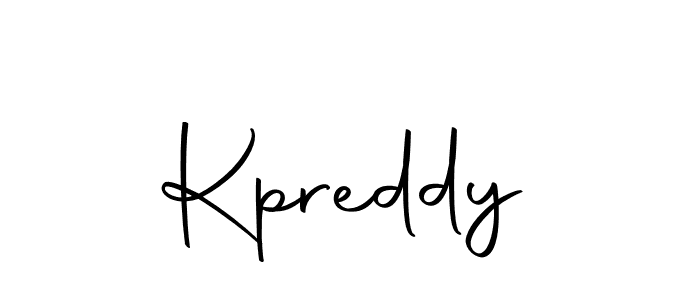 Design your own signature with our free online signature maker. With this signature software, you can create a handwritten (Autography-DOLnW) signature for name Kpreddy. Kpreddy signature style 10 images and pictures png