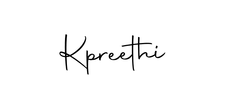 Design your own signature with our free online signature maker. With this signature software, you can create a handwritten (Autography-DOLnW) signature for name Kpreethi. Kpreethi signature style 10 images and pictures png