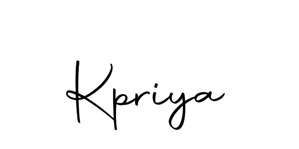 Design your own signature with our free online signature maker. With this signature software, you can create a handwritten (Autography-DOLnW) signature for name Kpriya. Kpriya signature style 10 images and pictures png