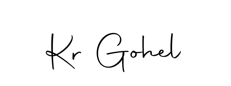 The best way (Autography-DOLnW) to make a short signature is to pick only two or three words in your name. The name Kr Gohel include a total of six letters. For converting this name. Kr Gohel signature style 10 images and pictures png