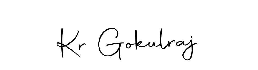 The best way (Autography-DOLnW) to make a short signature is to pick only two or three words in your name. The name Kr Gokulraj include a total of six letters. For converting this name. Kr Gokulraj signature style 10 images and pictures png