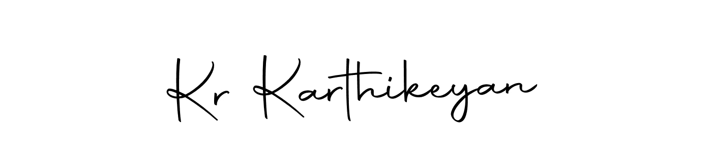 Design your own signature with our free online signature maker. With this signature software, you can create a handwritten (Autography-DOLnW) signature for name Kr Karthikeyan. Kr Karthikeyan signature style 10 images and pictures png