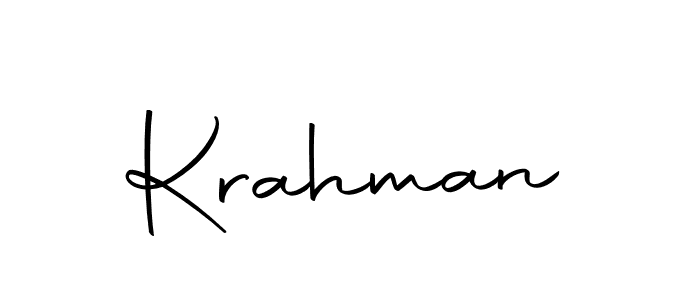 Use a signature maker to create a handwritten signature online. With this signature software, you can design (Autography-DOLnW) your own signature for name Krahman. Krahman signature style 10 images and pictures png