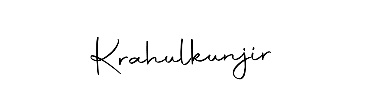 How to make Krahulkunjir name signature. Use Autography-DOLnW style for creating short signs online. This is the latest handwritten sign. Krahulkunjir signature style 10 images and pictures png