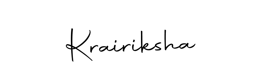 You can use this online signature creator to create a handwritten signature for the name Krairiksha. This is the best online autograph maker. Krairiksha signature style 10 images and pictures png