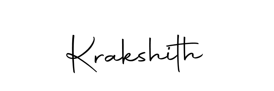 Create a beautiful signature design for name Krakshith. With this signature (Autography-DOLnW) fonts, you can make a handwritten signature for free. Krakshith signature style 10 images and pictures png