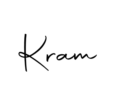 Create a beautiful signature design for name Kram. With this signature (Autography-DOLnW) fonts, you can make a handwritten signature for free. Kram signature style 10 images and pictures png
