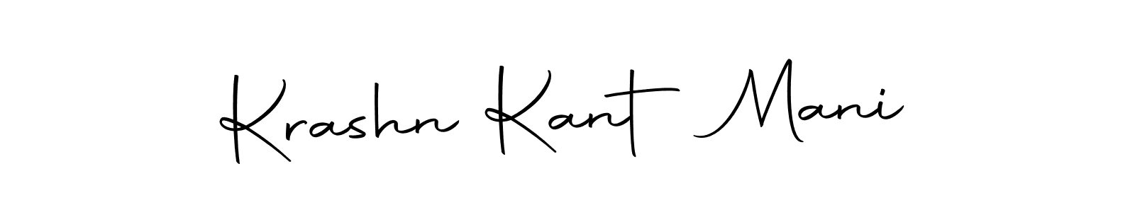 Create a beautiful signature design for name Krashn Kant Mani. With this signature (Autography-DOLnW) fonts, you can make a handwritten signature for free. Krashn Kant Mani signature style 10 images and pictures png