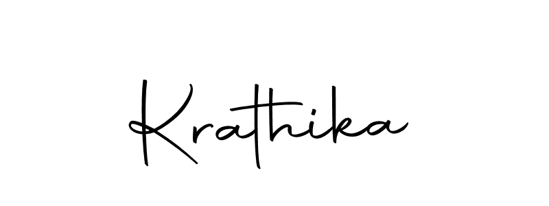 How to make Krathika name signature. Use Autography-DOLnW style for creating short signs online. This is the latest handwritten sign. Krathika signature style 10 images and pictures png