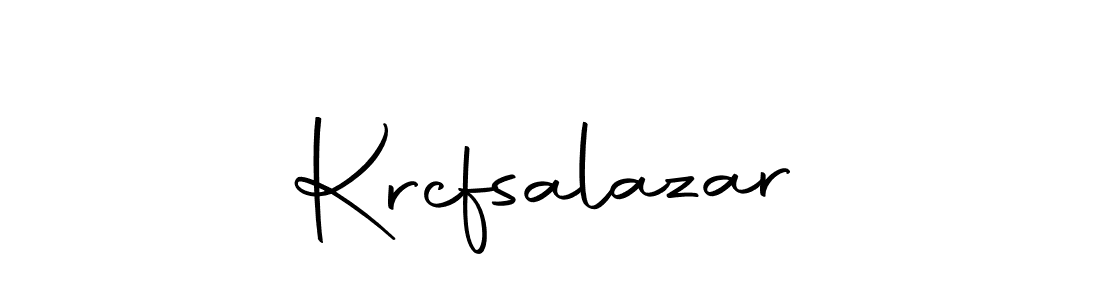 The best way (Autography-DOLnW) to make a short signature is to pick only two or three words in your name. The name Krcfsalazar include a total of six letters. For converting this name. Krcfsalazar signature style 10 images and pictures png